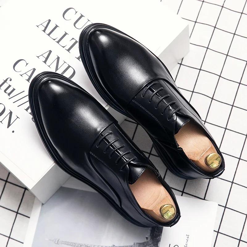 Men Dress Shoes Classic Business Casual Leather Shoes Luxury Men Wedding Shoe Fashion Leather Formal Shoe Oxford Office Footwear