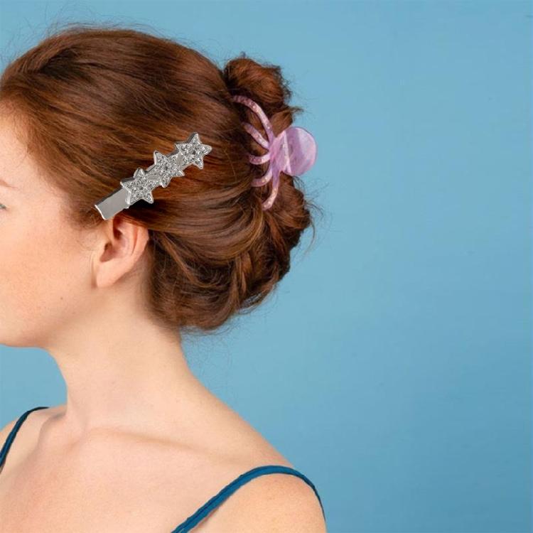 Glitzernder Diamantstern Haarspange Pferdeschwanz Pony Reise Haarnadeln Hübsche Haarspange