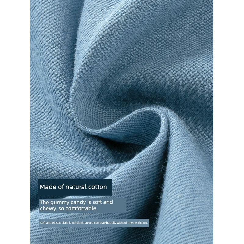 David Bella 2026 New Spring Girls' Denim Pants Baby Pure Cotton Pants Children's Stylish Lantern Pants