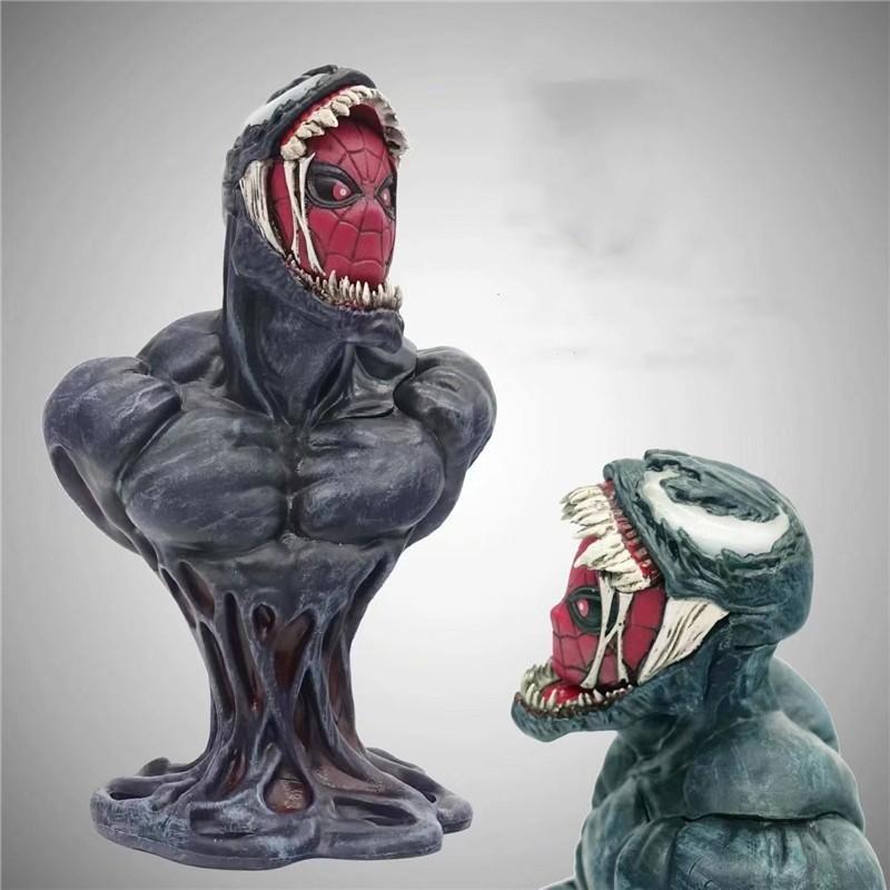 Venom Spider-Man Halbskalen-Statue PVC Display-Figur Zeichentrickfigur 16cm