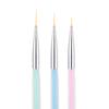 3 Piece Nail Art Brush Set. Clear Color