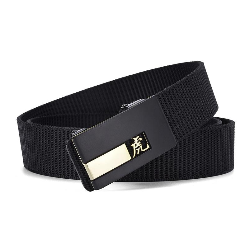 Zodiac Toothless Canvas Belt Simple Automatic Buckle Imitation Nylon Belt Casual Men'S Belt