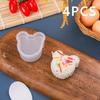 4PCS Sushi Mold Box Transparent Triangular Sushi Maker Mold Onigiri Rice Ball Food Press Sushi Kit Kitchen Bento Accessorie