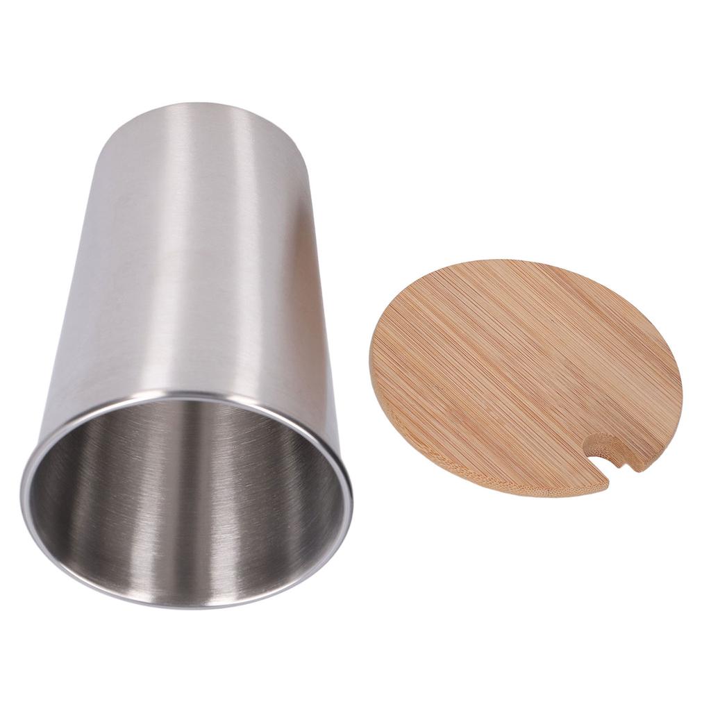500ML Stainless Steel Beer Mug with Lid Single Layer Water Cup Outdoor Drinking Cup for Household