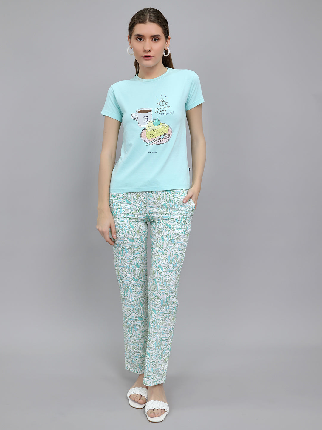 Monte Carlo Womens Regular Fit Printed Lower Set M