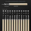 12-Piece Handmade Wood Carving & Engraving Knife Set with Student Art Eraser