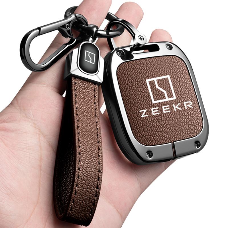 Zinc Alloy Car Key Case Cover For Zeekr 001 For Zeekr X Car Remote Key Fob Shell Holder Keychain Accessories