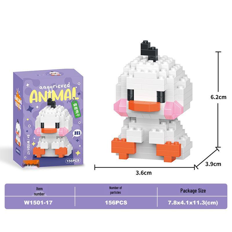Lele Brothers Micro Building Blocks - Educational Small Animal Sets for Kids, Compatible with Lego, Boys' Toy Gifts