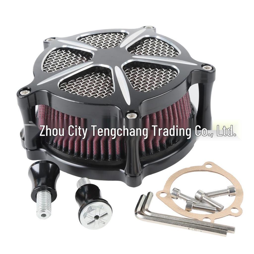 Large Air Filter for Motorcycle: Fits Glide, Dyna, Road King, Fat Boy, Inheritor, Breaker Models
