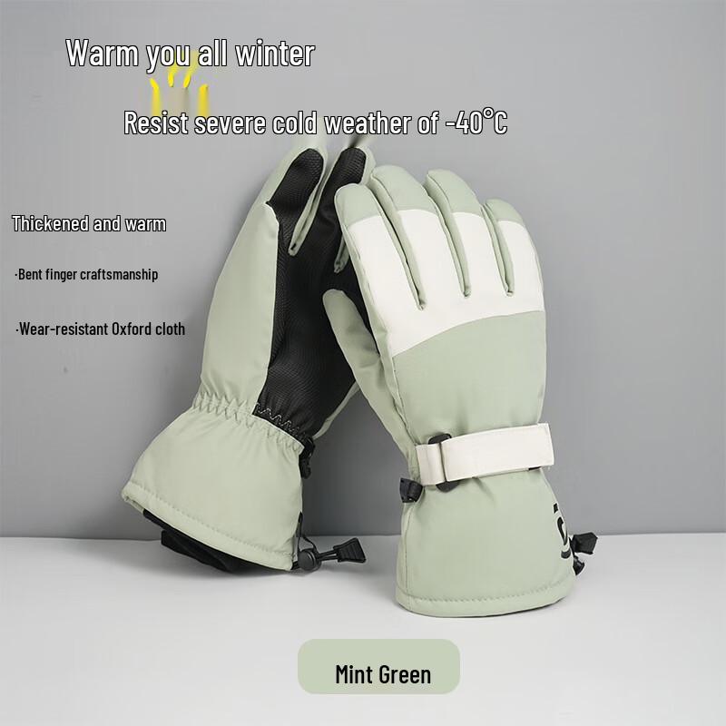 Tingbai Unisex Winter Touchscreen Ski Gloves