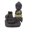 92MF Ceramic Little Monk Smoke Backflow Cone Censer Holder Incense for Burner Decorat