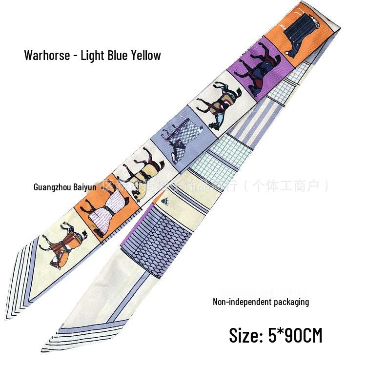 Silk Scarf Accessory: Long Ribbon for Bag, Headband, or Hair Tie