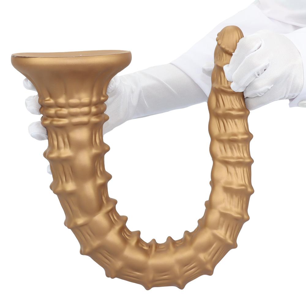 60cm Extra Long Silicone Anal Snake - Unisex Stretching Toy for Advanced Play, Giant Horse Cock Design, Dual-Ended for Anal/Vaginal Use