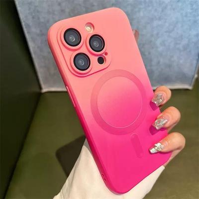 Apple 17 Pro Max Gradient Magnetic iPhone Case with Lens Film and Silicone Drop Protection
