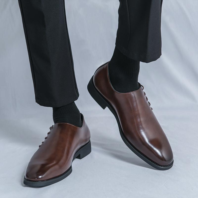 Leather Shoes Man Casual Loafers Luxury Design Slip on Male Dress Shoes Leisure Style Big Size Good Wear-resistant Sole