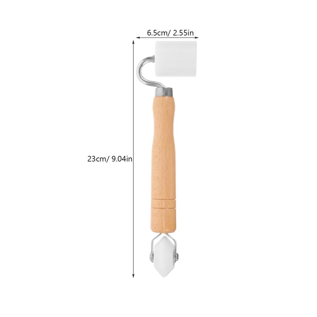 Roller for Wallpapering Wood Handle Seam Press Tool Lightweight Wear Resistant Perfect Fit To Avoid Wrinkles Professional Use