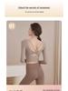 2025 Women's Spring Long-Sleeve Yoga Top with Chest Pads for Professional Fitness and Pilates