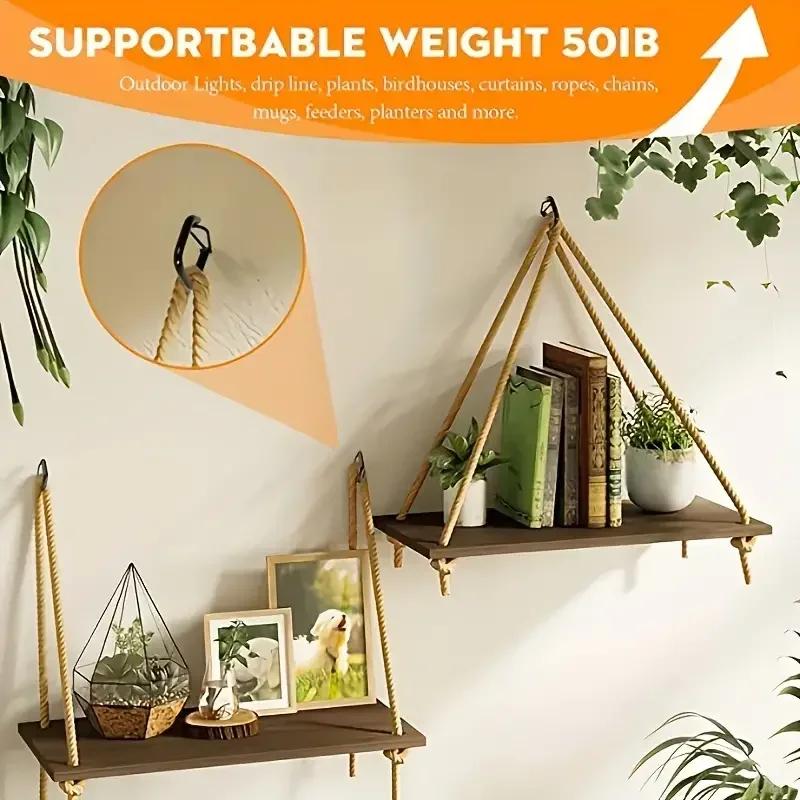 10Pcs Rhombus Hook Q-shaped Hook, Safety Hook, Plant Hanging Hook, Sheep's Eye Elastic Buckle