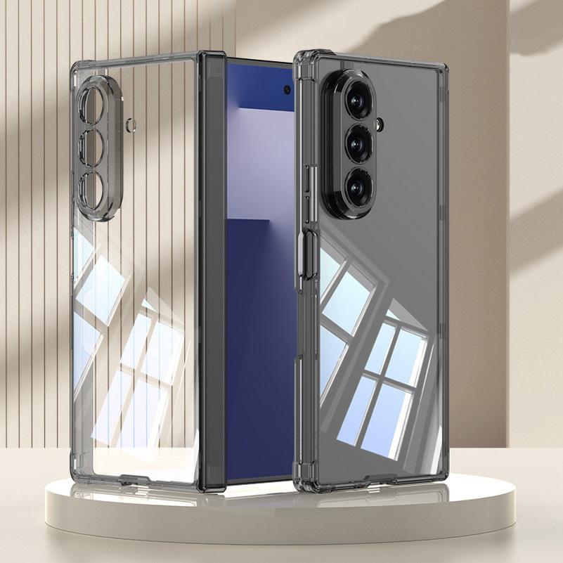 

Four-corner Airbag Anti-drop All-inclusive Hinged Transparent Phone Case for Samsung Galaxy Z Fold 7 Fold7 Camera Protect Cover Galaxy Z Fold7