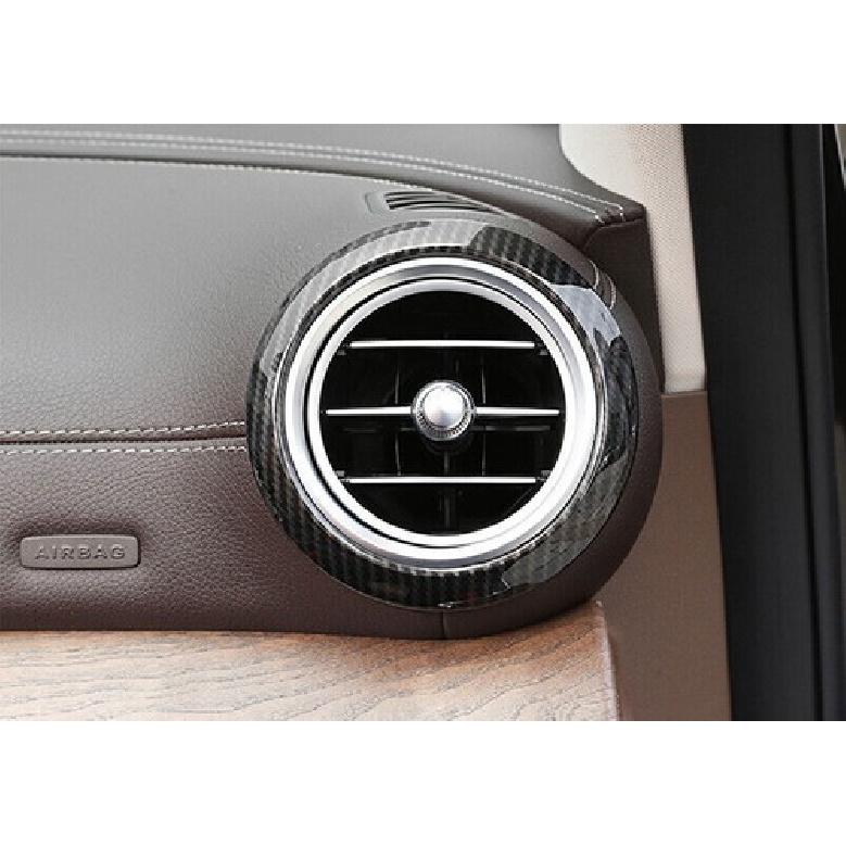 2016- Console L&R Air Outlet Vent Cover Carbon Fiber For Benz E-Class W213