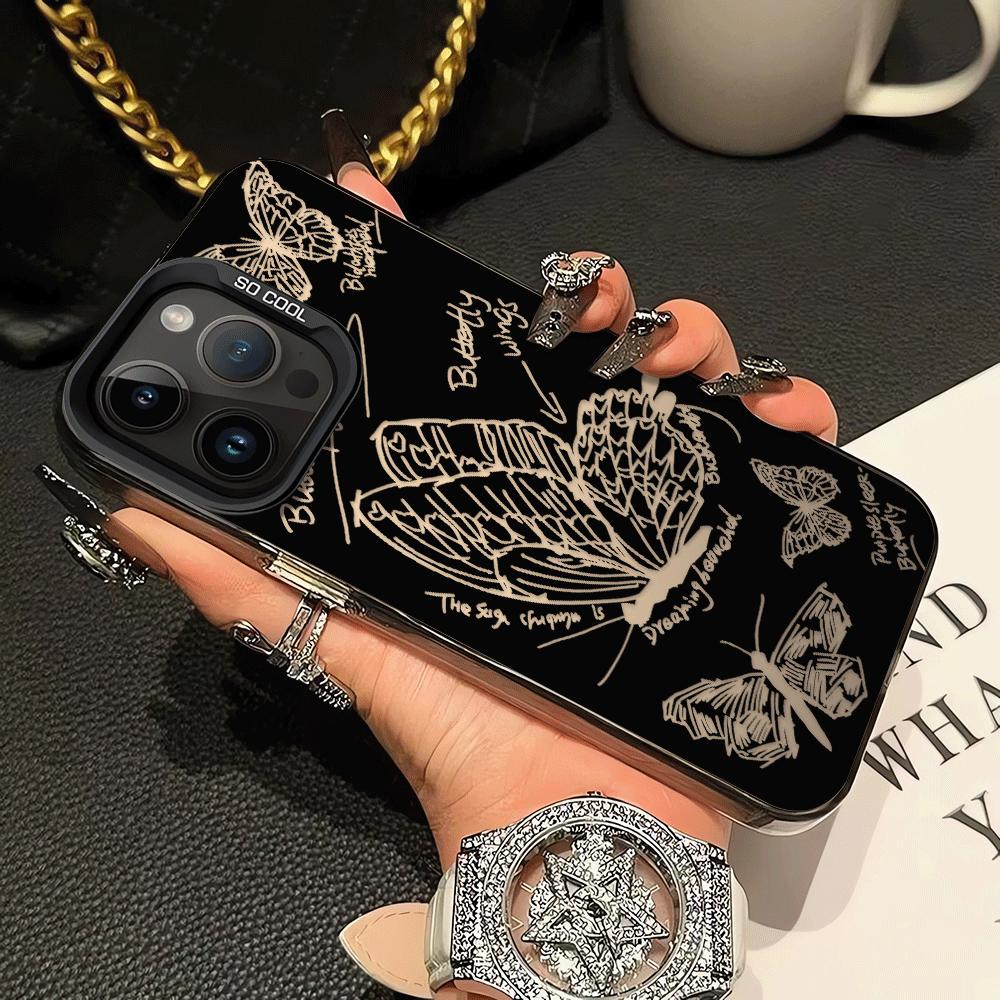 Phone Cover Case for iPhone 17 Pro Max 16 15 14 Plus Air 17e 12 Pro 13 11 Creative Butterfly