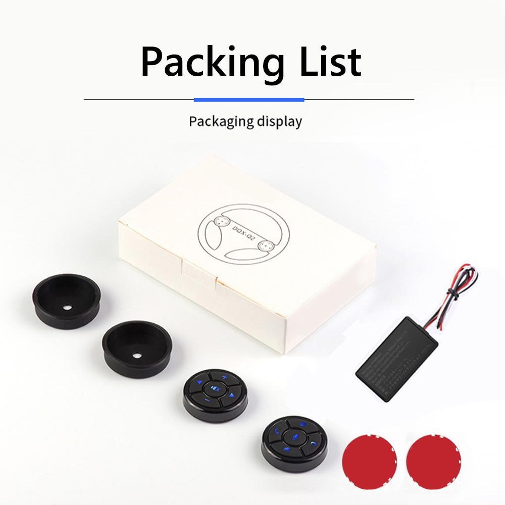 Car Multifunctional Steering Wheel Controller Wireless Steering Wheel Control Remote Button with 2