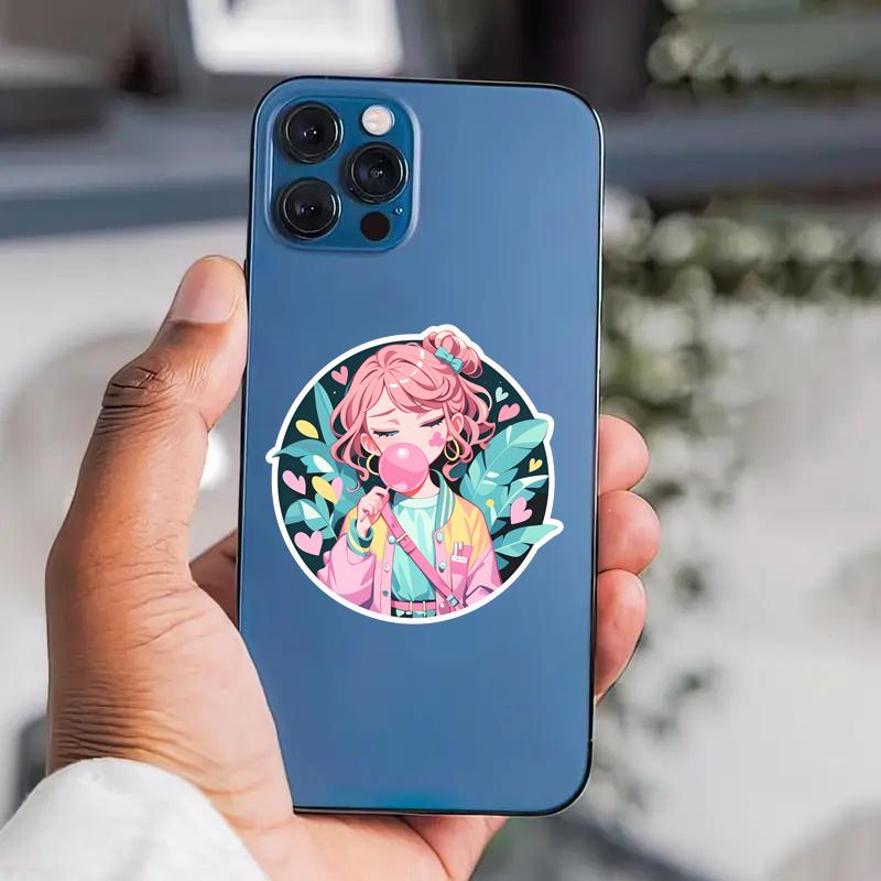 Little Girl Lollipop Sticker Durable for Laptop, Car, Luggage, Skateboard & More - Perfect for Teens, Adults, Creative Decor & Gifting