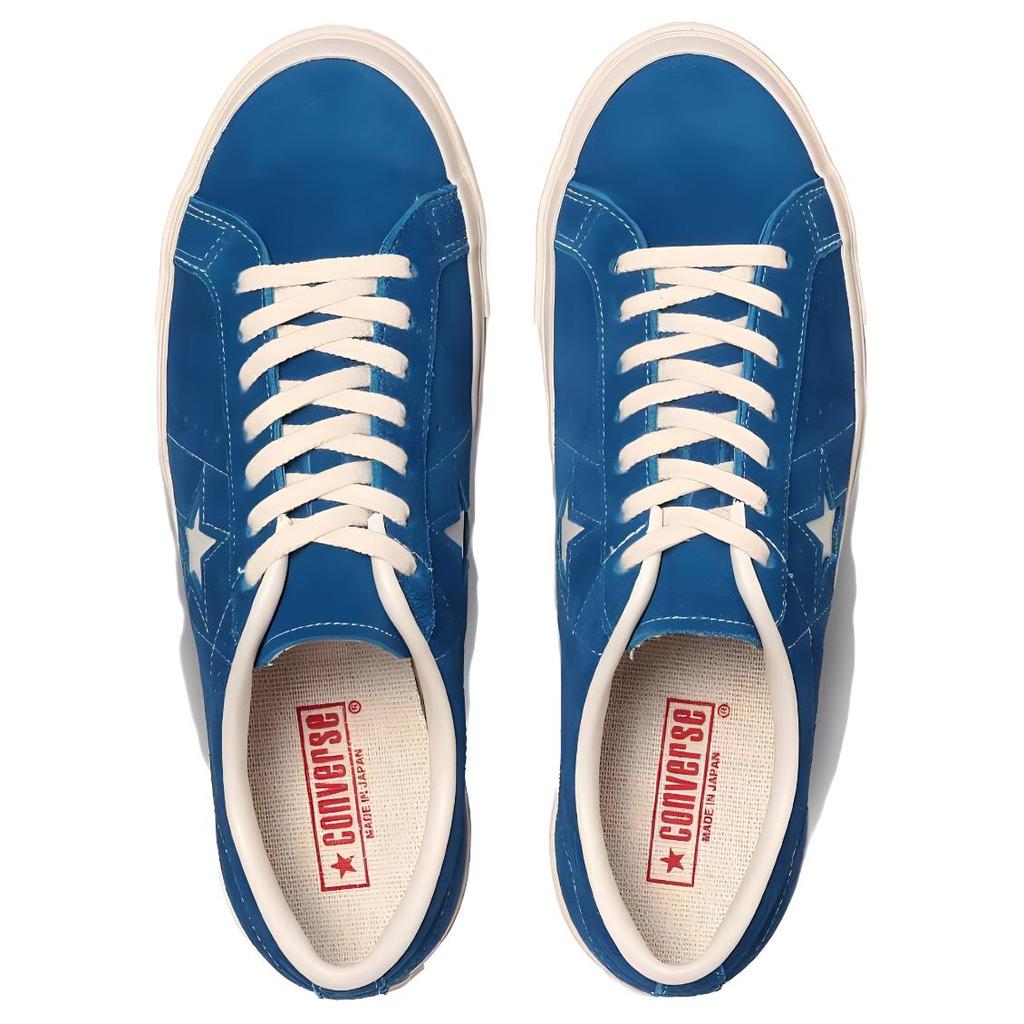 Converse One Star J Suede Comfortable Simple Durable Lightweight Low Top Canvas Shoes Unisex Sneakers Blue 35200670