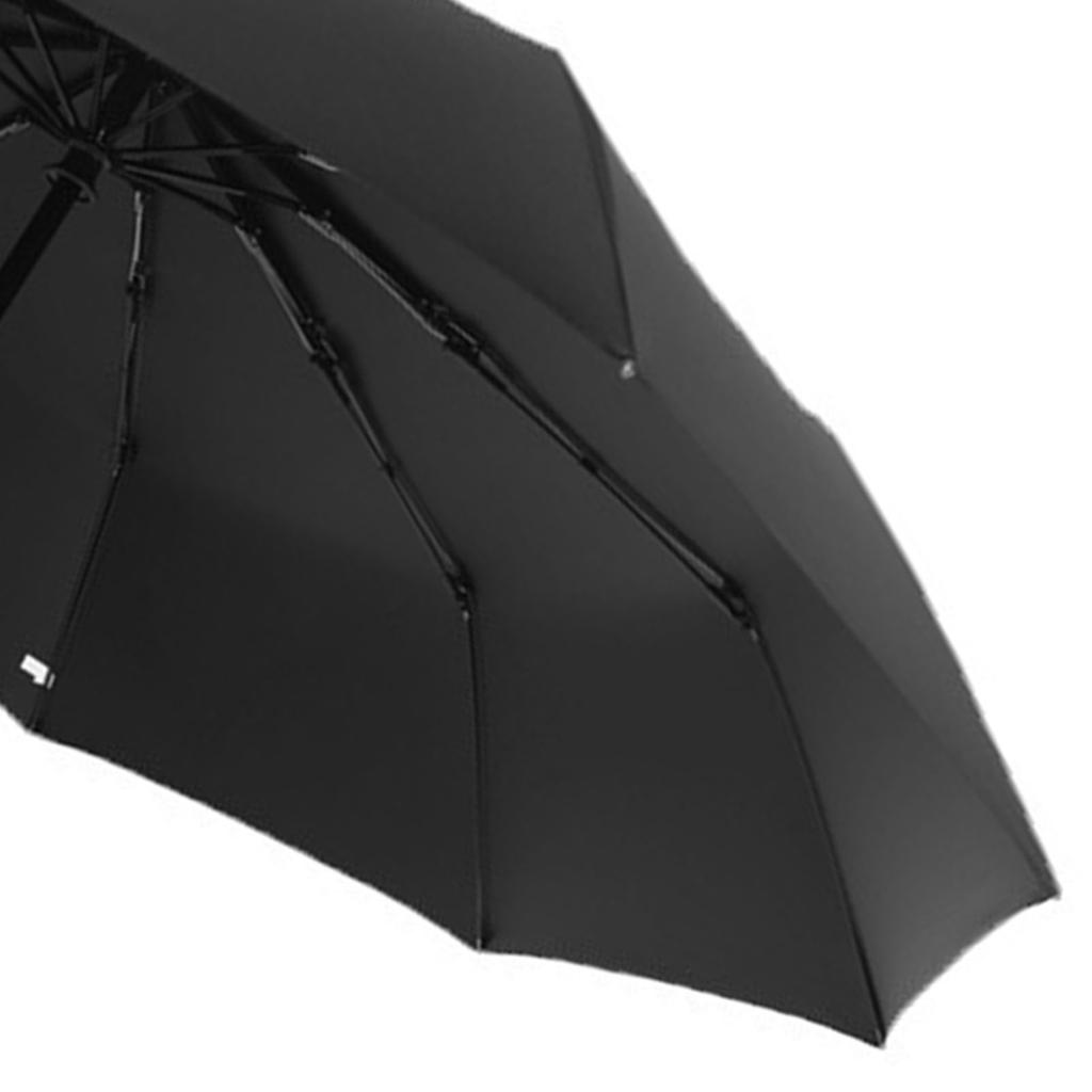 Kompakter Schirm Schwarz Automatisches Design UV-Beständigkeit Robuste Struktur Reiseschirm für Rucksack