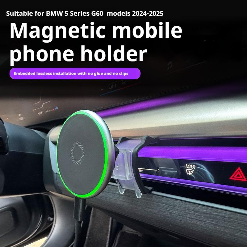 For BMW X3 X5 X6 X7G45 G05 G06 G07 2 3 4 5series G42 G30 G22 G60 2025 Car Wireless Charging Car Phone Mount MagSafe Accessories