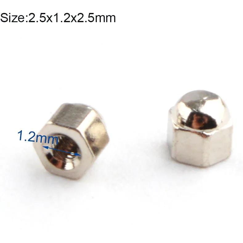 500pcs1.2/1.4mm Nut Eyeglasses Glasses Spectacles Repair Screw Nuts Hex nut