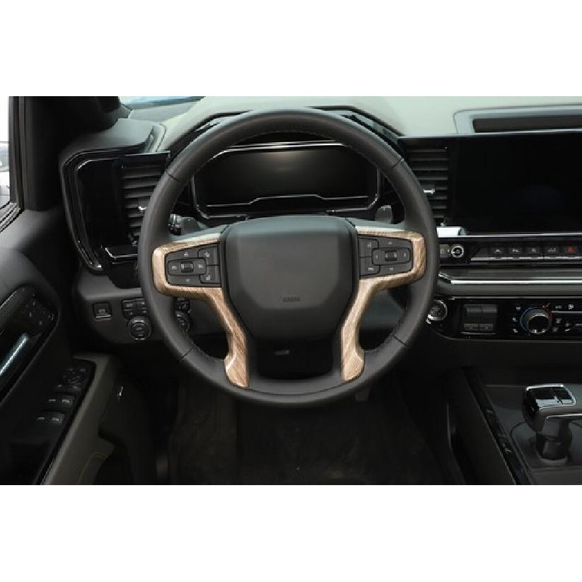 2X Car Steering Wheel Decorative Cover Trim For Chevrolet Silverado 1500 -23