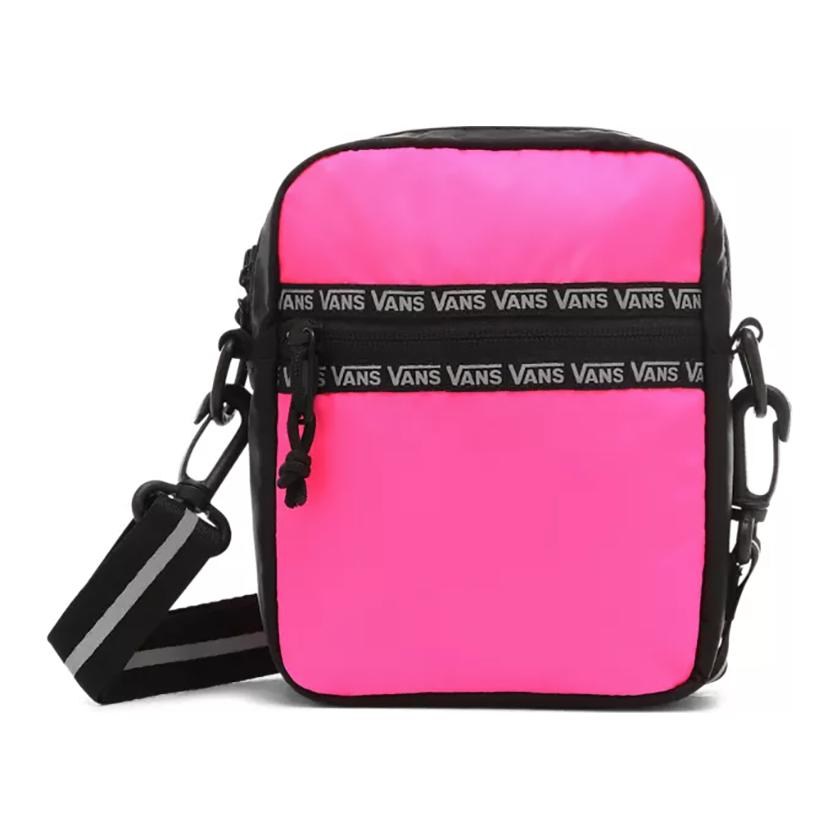 

Vans After Dark Glow In The Dark 3M Reflective Letter Fashion Universal Nylon Crossbody Bag Unisex bags Pink Black VN0A4A1SZVX Pink & Black
