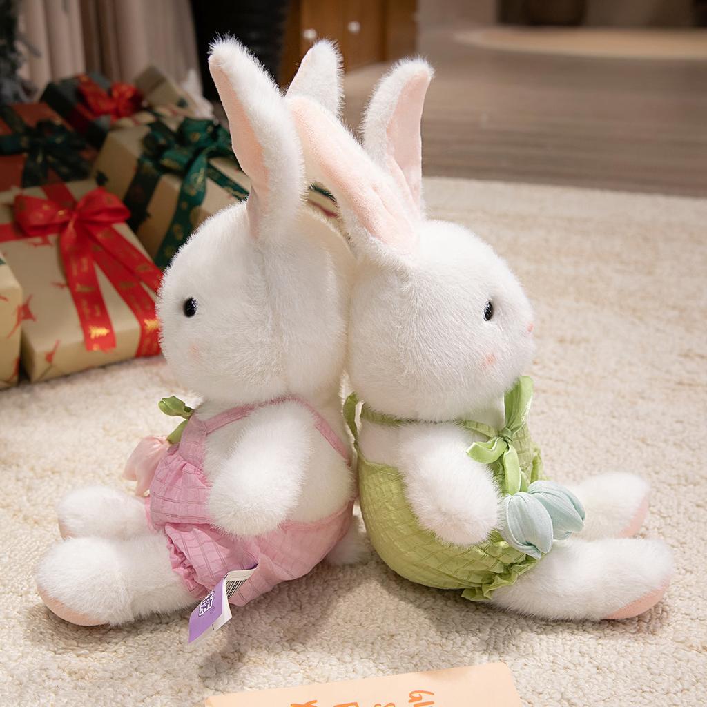 Cartoon Tulip Flower Dressed Rabbit Cute Bunny Plush Animals Toys Kawaii Soft Pillow Office Decor Baby Comfort Doll Kids Gift