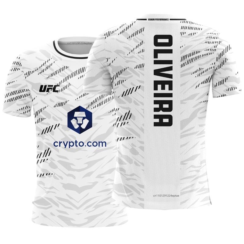 UFC MMA Oliveira Magliette Artista Marziale Misto Brasiliano Maglia Campione Fight Night Uomo Estiva Maschile Palestra Traspiranti Magliette Top