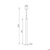 Set of 3 Designer Black Tube Pendant Lights G9 10W IP20