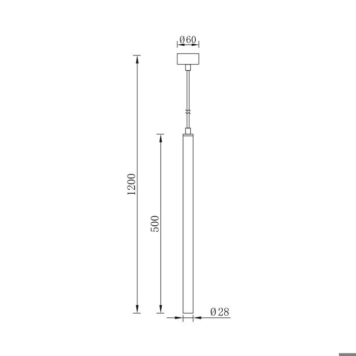 Set of 3 Designer Black Tube Pendant Lights G9 10W IP20