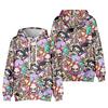 Children's Fashion Casual Long Sleeve Hooded Witch  Group Print Sweatshirt