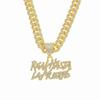 Hip Hop Buchstaben Anhänger Kubanische Halskette Für Männer Schimmernder Strass Gold Silber Farbe Mode Punk Stil Party Schmuck Geschenk