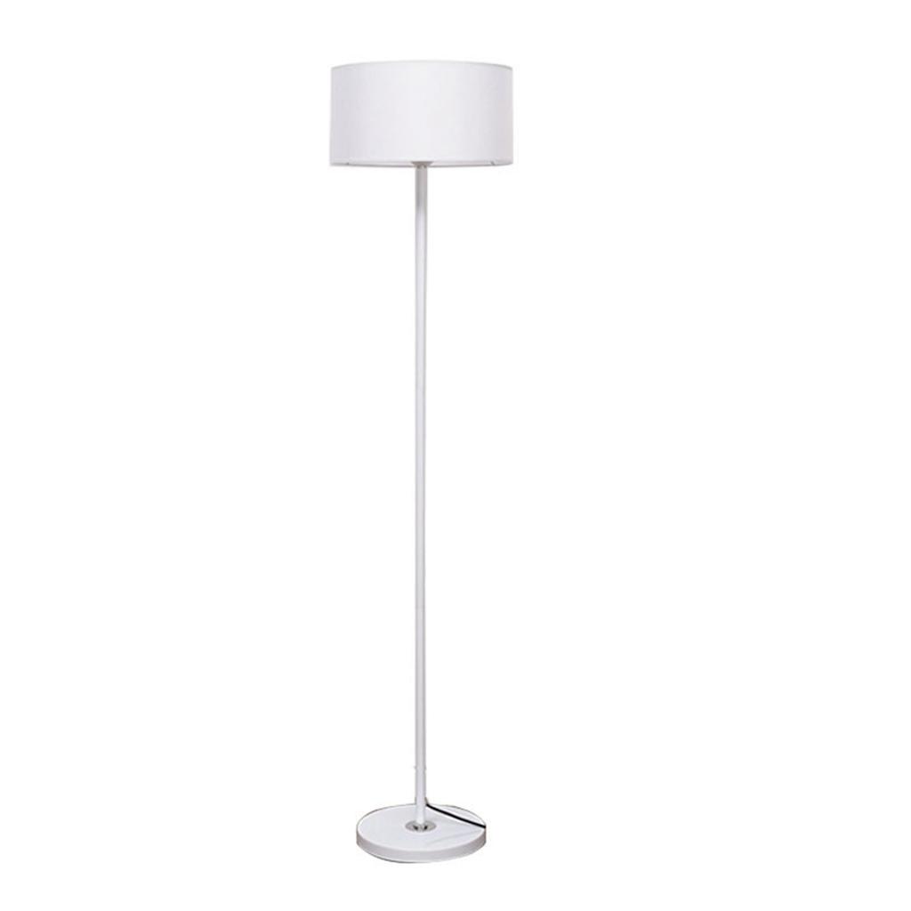 LED Floor Lamp Simple Decorative E27 Floor Standing Bedside Lamp with Fabric Lampshade for Bedroom