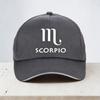 Scorpio Baseball Cap Fashion Unisex Constellation Hat Harajuku Pop Unisex Women Hip Hop Visor Caps Astrology Hats
