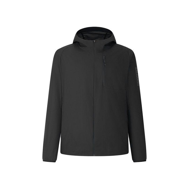 SALOMON Jackets Men s Pitch Black Hooded Moderate Other LC2888600 XL