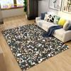 3D Crushed Stone Path Colour Gravel Area Rug Large,Carpet Rug for Living Room Bedroom Sofa Doormat Decoration,Non-slip Floor Mat