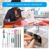 J0MC 14Pieces Multifunction Sewing Machine Accessories Set Includes Tweezer Double Headed Brush Screwdrivers Seam Unpicker