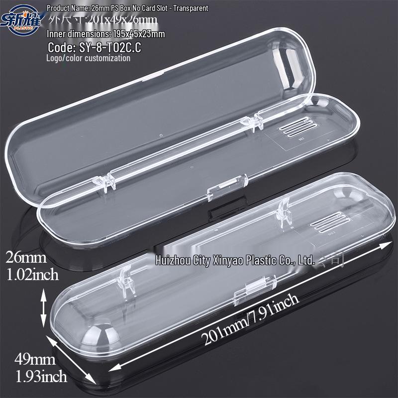 Transparent Travel Toothbrush Case with Drainage and Card Slot