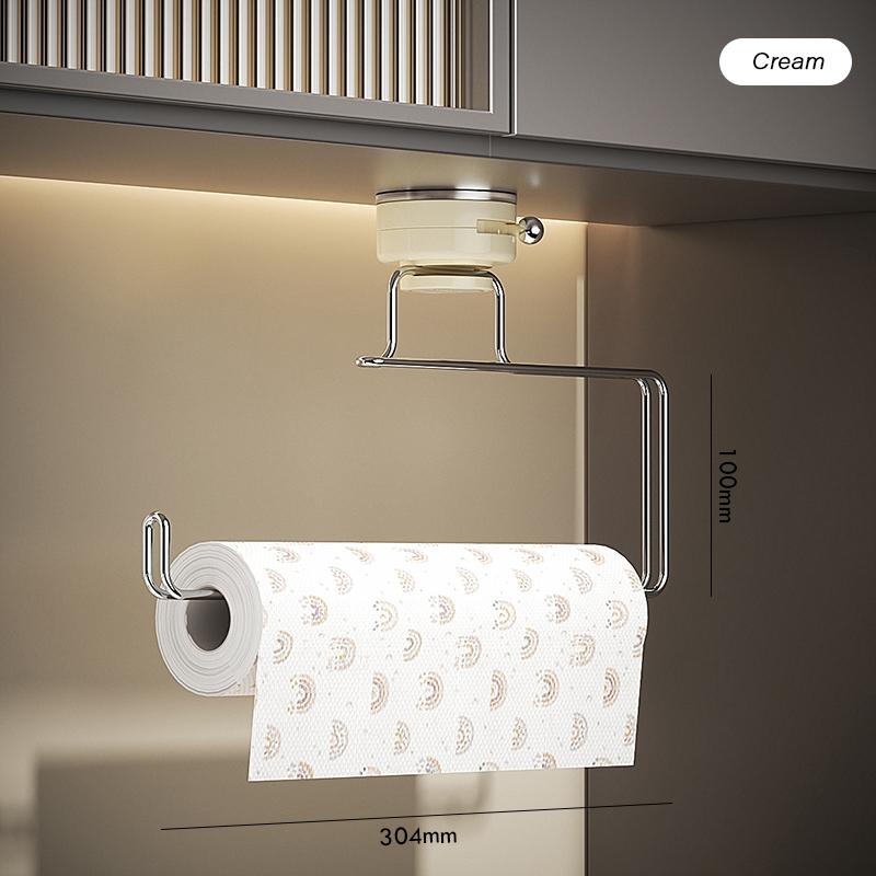 

Кухонная стойка для хранения на присоске, настенная, неперфорированная, из нержавеющей стали, держатель для салфеток, ванная комната, хранение, домашнее хранение бежевый