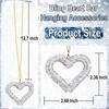 Bling Heart Car Hanging Accessories, Bling Rear View Mirror Accessories, Universal Bling Heart Diamond Car Accessories for Cars, Trucks, SUVs