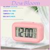 Cartoon Kids Mini Electronic Alarm Clock With Temperature Display Night Light For Childrens Room Decor