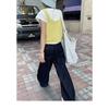 2024 Korean Fashion Loose Women Jeans New Straight Casual Mopping Denim Wide-leg Pants Elegant Woman Autumn High Waist Jeans Trousers Clothing 1740
