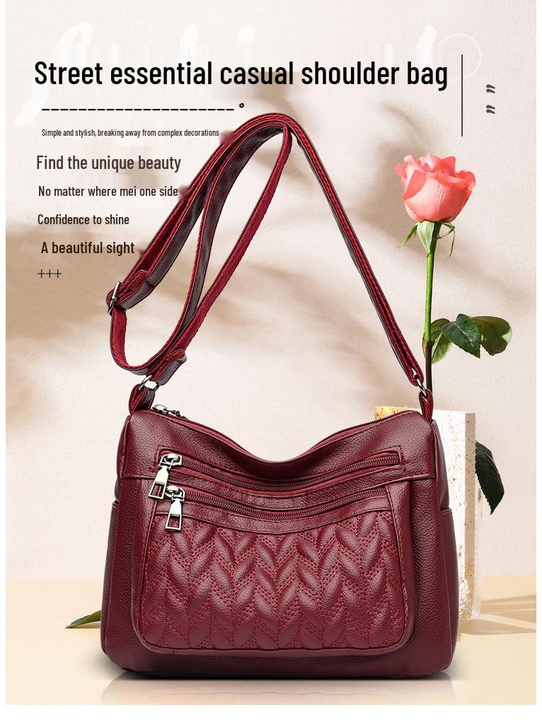 2025 Damen Retro Weiches Leder Große Kapazität Umhängetasche